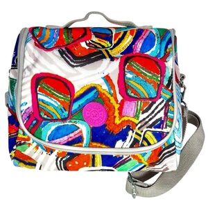 Kipling Kichirou Insulated Lunch Bag Crossbody Multicolor Abstract 9"